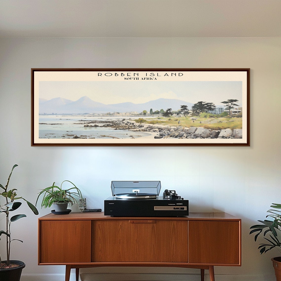 Robben Island South Africa Coastal Bay Shoreline Vintage Travel Poster - Image 2