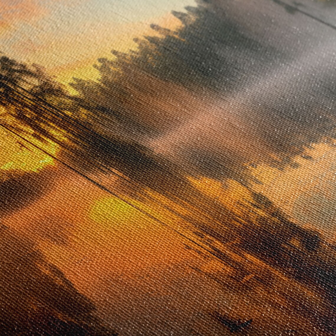 Congaree National Park Misty Swamp Sunrise Reflection Photo Print - Image 2