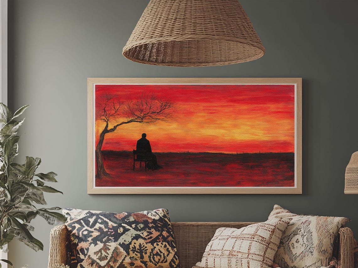 Despair Abstract Wall Art, Moody Decor - Image 2