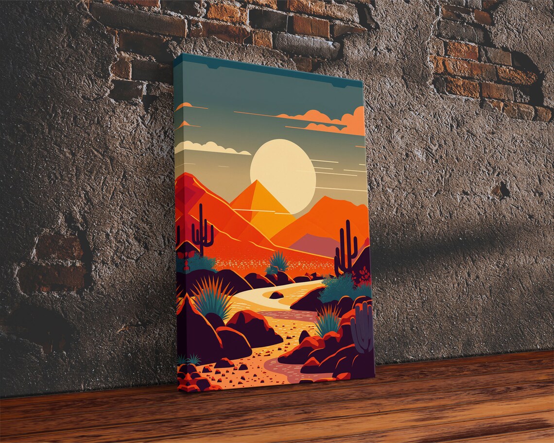 Retro Pop Art Desert Prints, Southwestern Art Print - Image 2