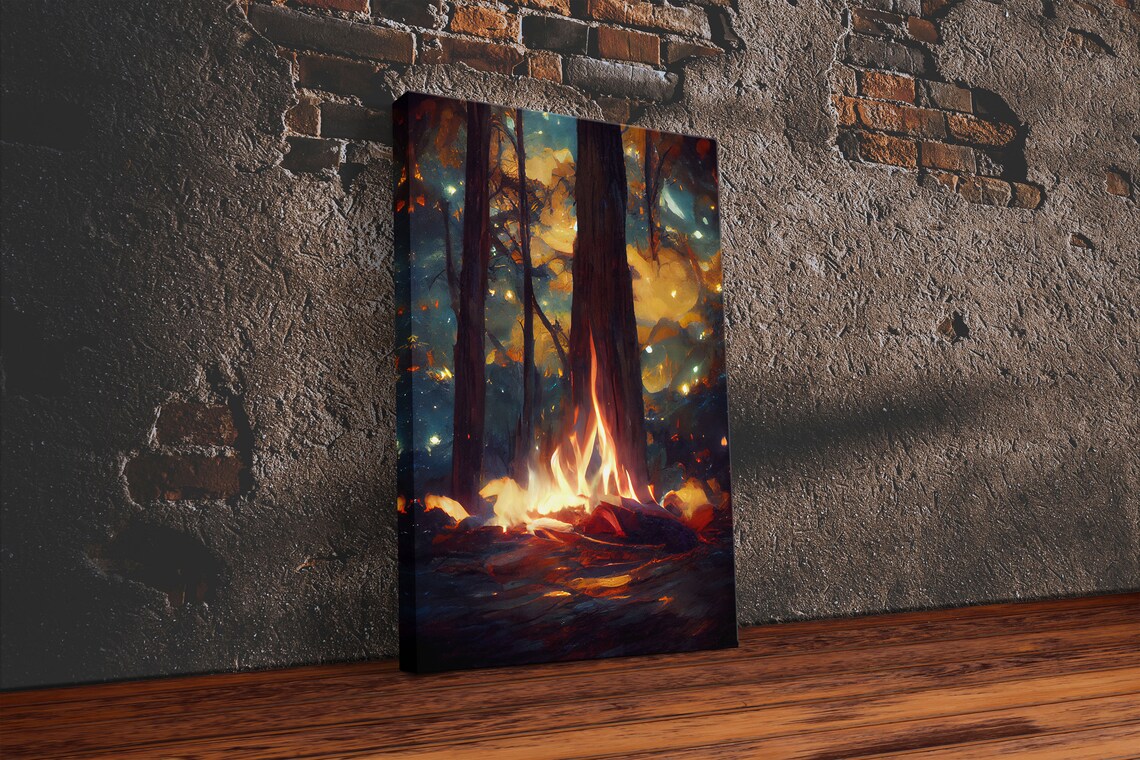 Abstract Campfire Art Print, Living Room Wall Art - Image 6