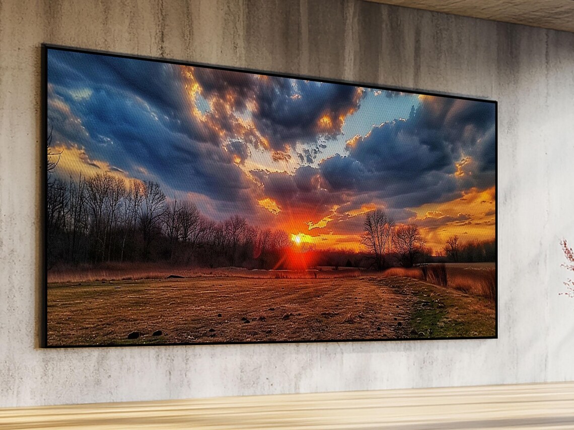 Sunset Over Oklahoma Field, Photography Art Print - Image 3