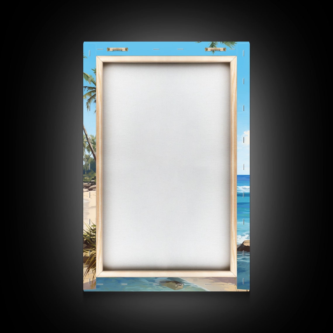 Tropical Palm Tree Beach Turquoise Ocean Sunny Island Getaway Poster - Image 2