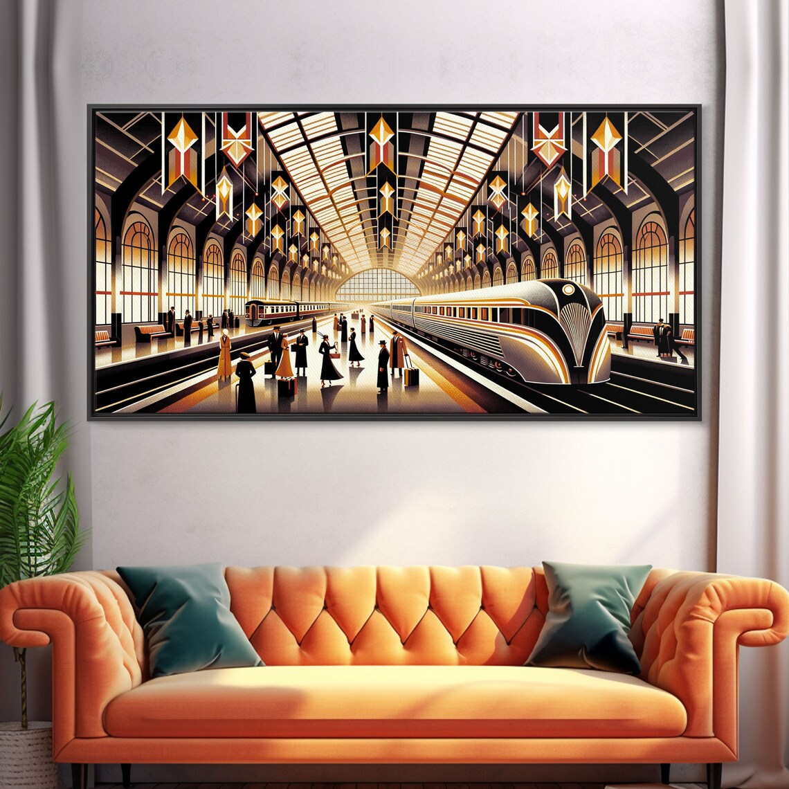 Art Deco Train Station Retro Subway Art Print - Image 5