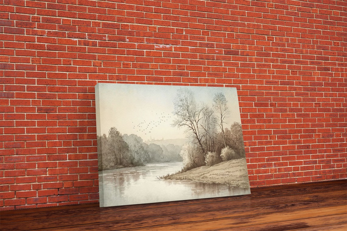 Farmhouse Wall Art Retro Vintage Style Landscape Framed Print Boho Style Minimalist Art Framed Wall Art - Image 4