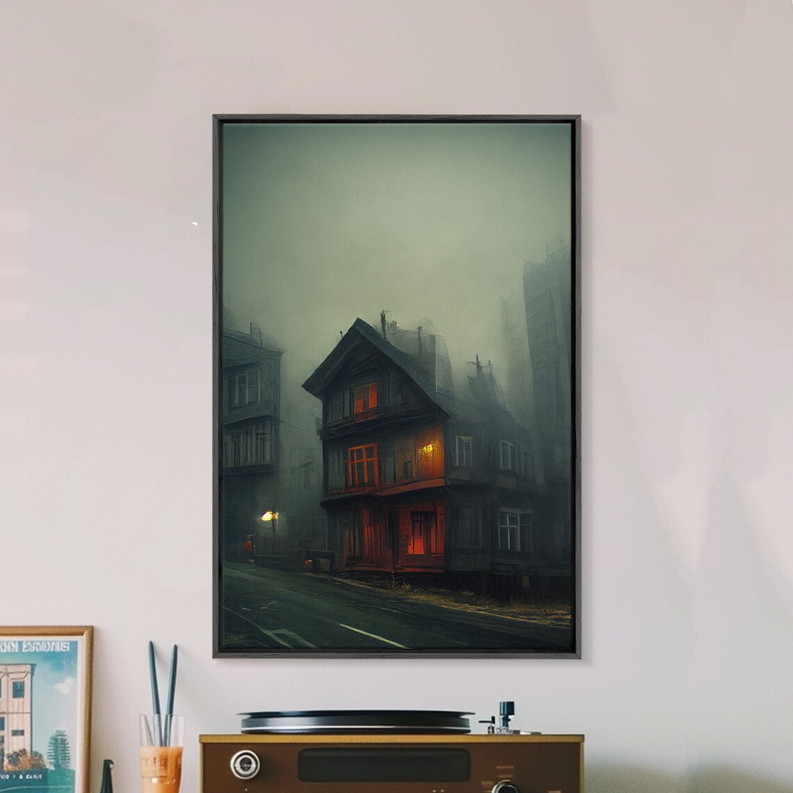 Haunted House Spooky Gloomy Halloween Poster Print - Image 3