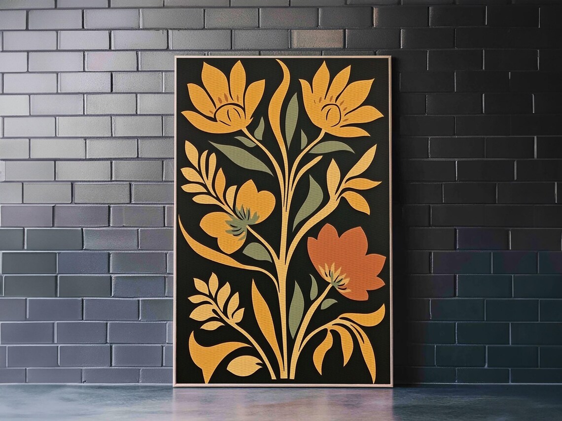 Flower Market Art Print, Mid-Century Modern Botanical - Image 2
