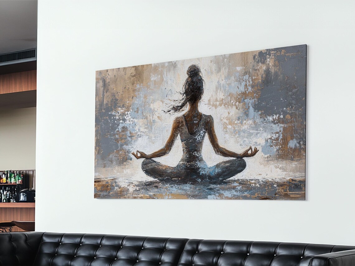 Yoga Pose Zen Meditation Art Print, Neutral Decor - Image 2