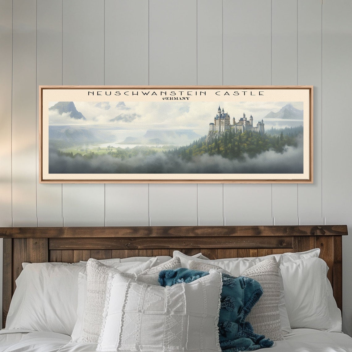 Neuschwanstein Castle Framed Print Travel Poster Panoramic Wall Art Home Decor Gift For Travel Lover Wall Hanging - Image 6