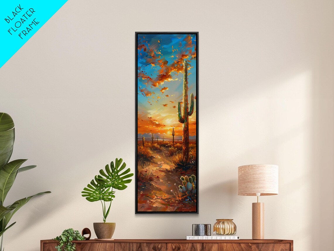 Arizona Desert Saguaro Cactus Sunset Colorful Sky Southwest Poster - Image 5
