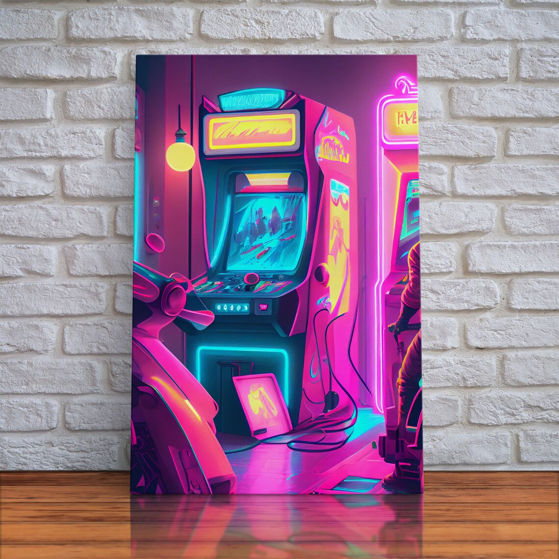 Synthwave Arcade Game Room Decor Poster Print - Image 5