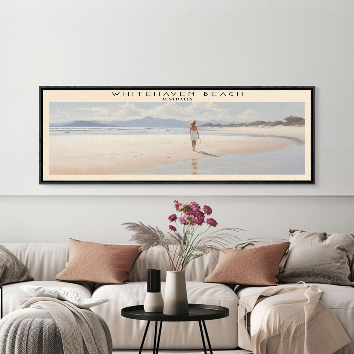 Whitehaven Beach Australia White Sand Stroll Tropical Travel Poster - Image 2