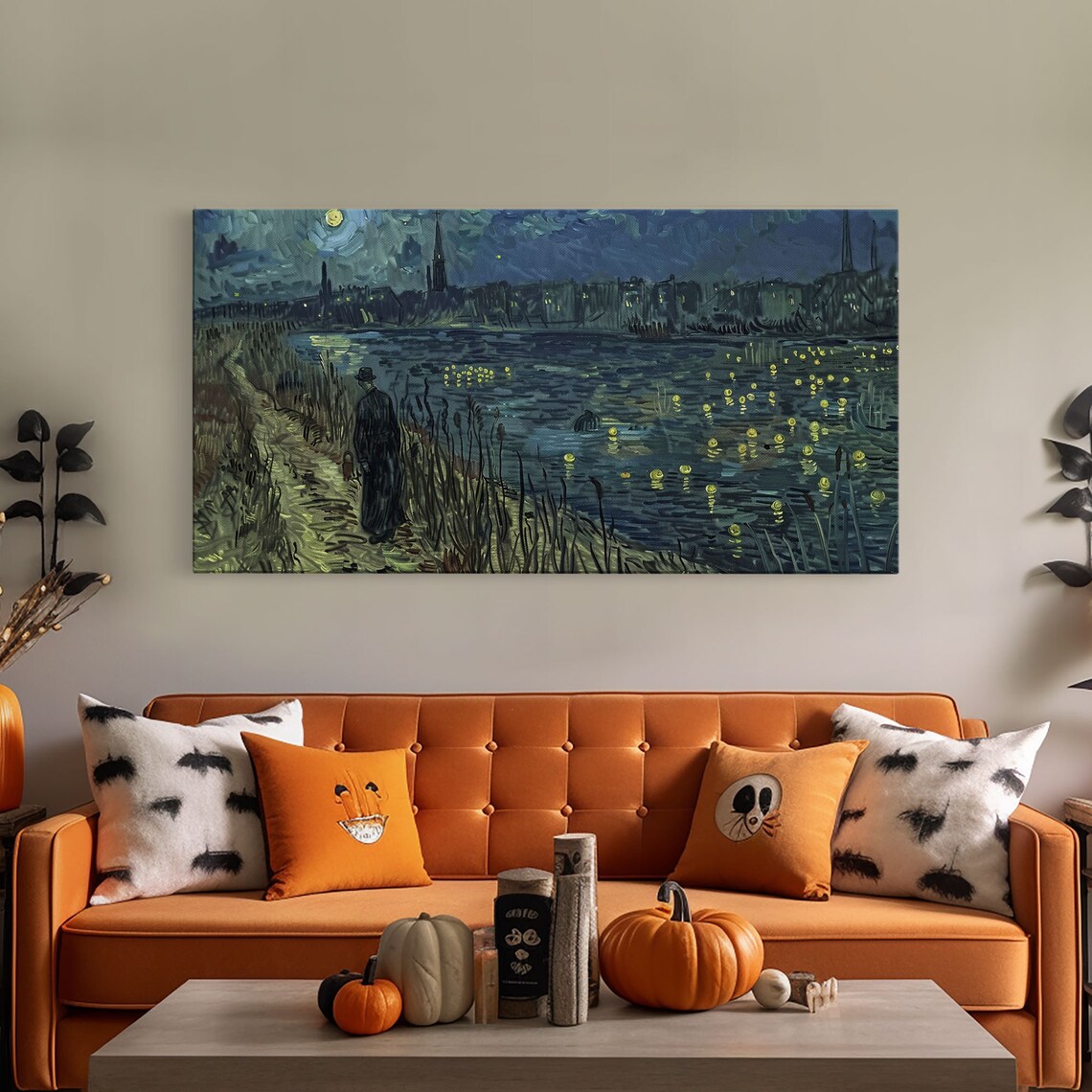 London at Midnight, Van Gogh-Inspired Art Print - Image 5