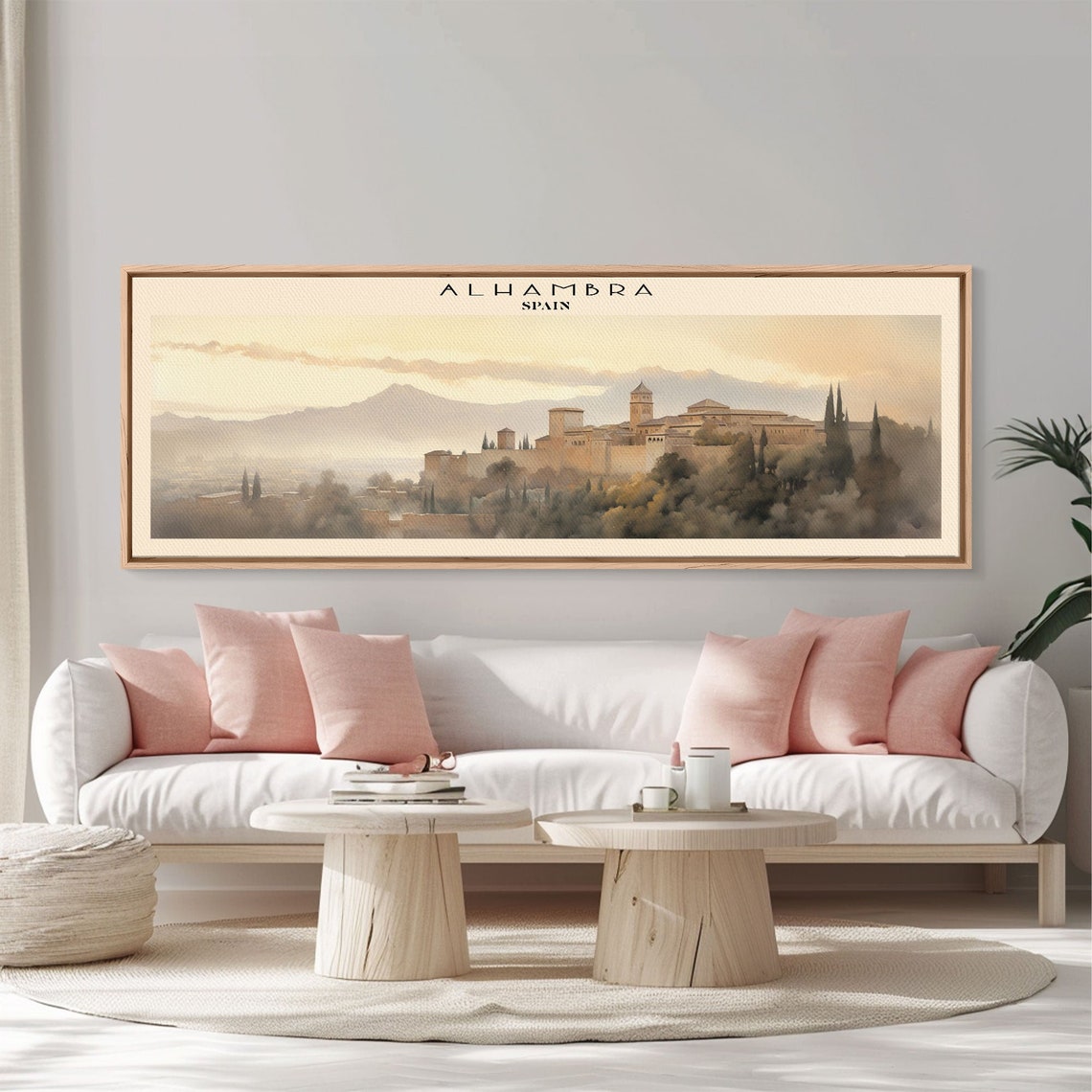 Alhambra Granada Spain Palace Hill Sunset Sierra Nevada Travel Poster - Image 6