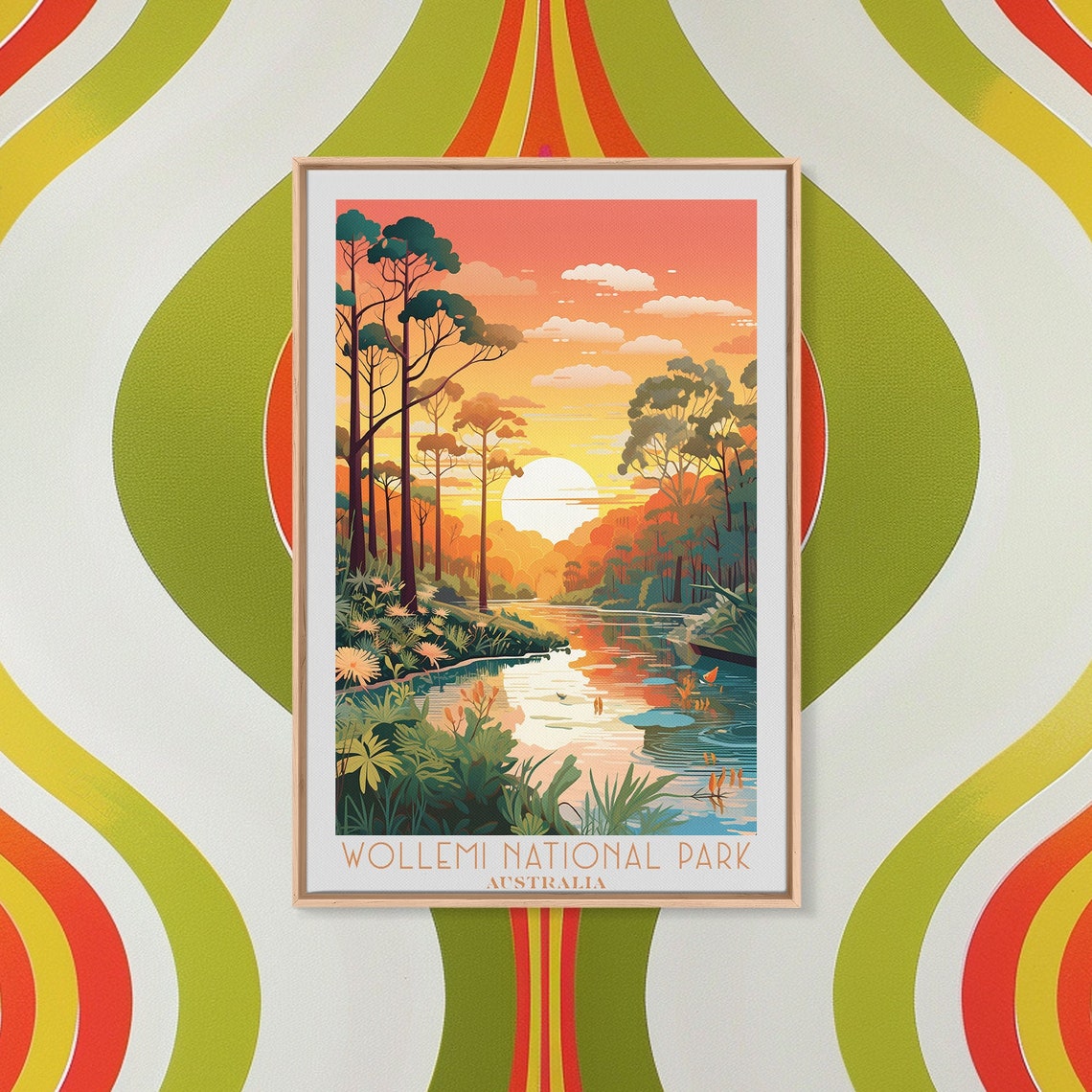 Wollemi National Park Australia Sunset River Forest View Poster - Image 5