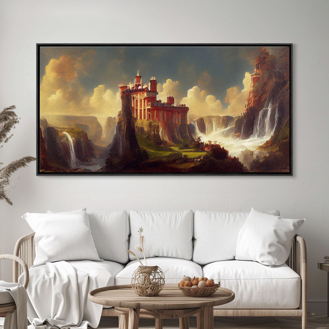 Castle in the Sky Watercolor Art Print, Fantasy Landscape - Image 5