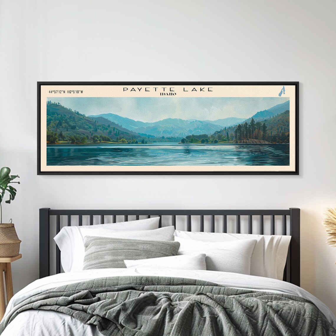 Payette Lake Idaho Travel Poster, Lake House Decor - Image 4
