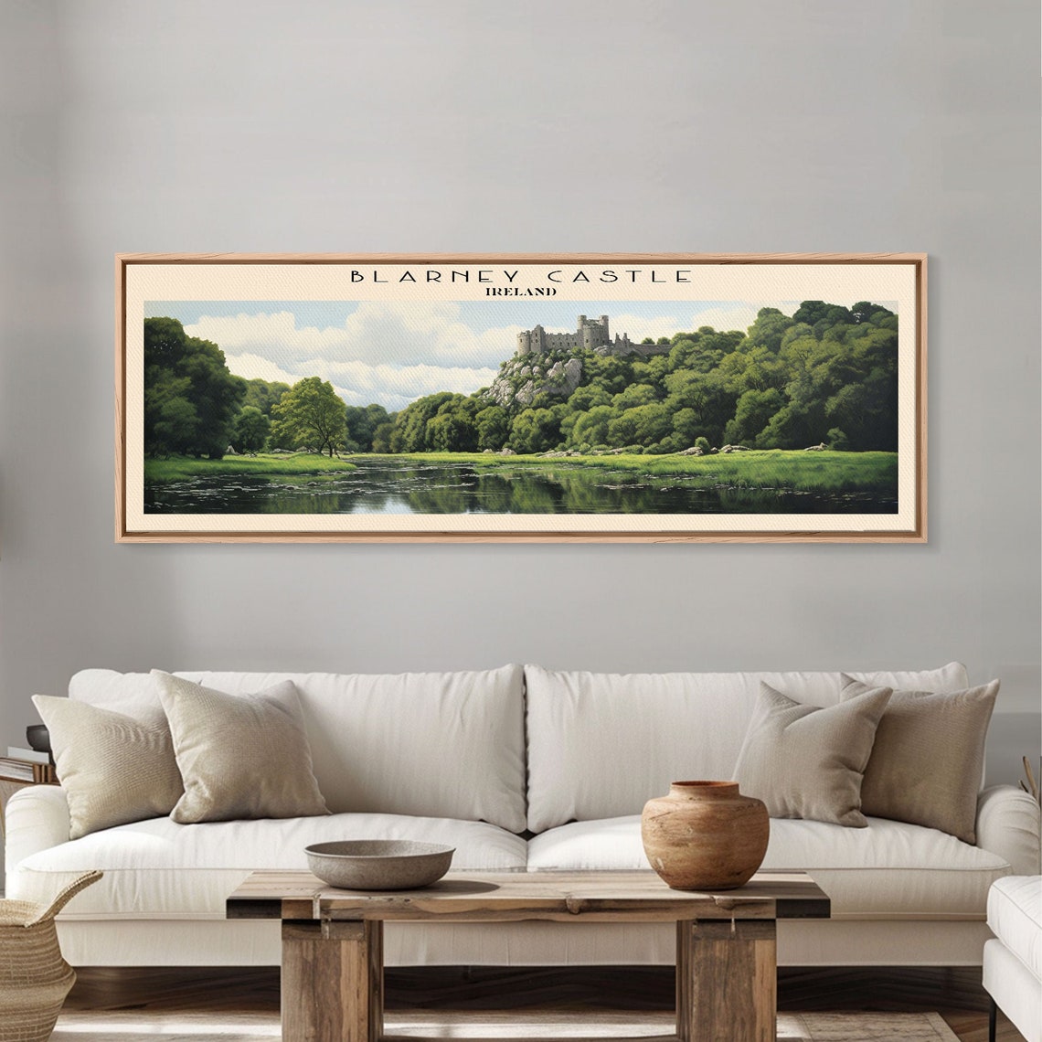 Blarney Castle Ireland Hilltop Castle Green Forest Lake Travel Poster - Image 4