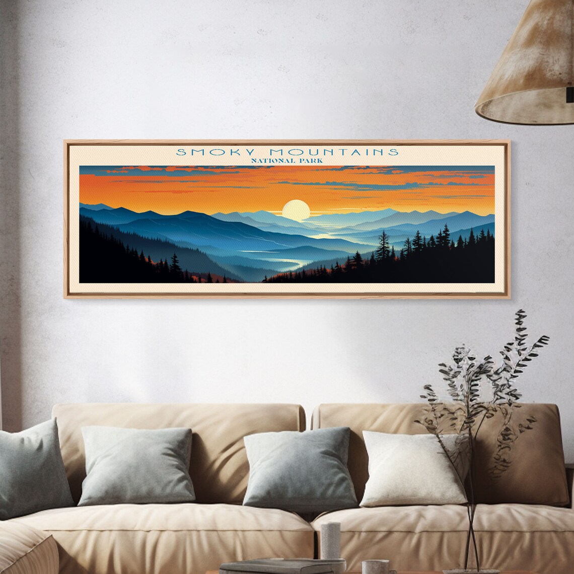 Smoky Mountains National Park Sunset Layered Ridges Travel Poster - Image 4