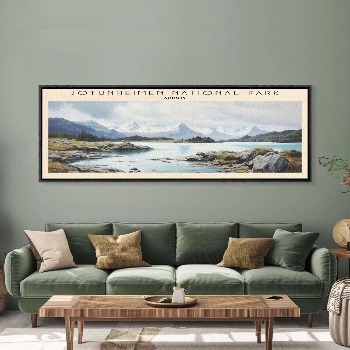 Jotunheimen National Park Norway Alpine Lake Peaks Vintage Travel Poster - Image 5