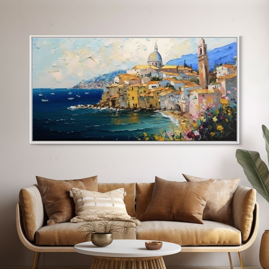 Amalfi Coast Italian Villa Seascape Travel Poster - Image 5