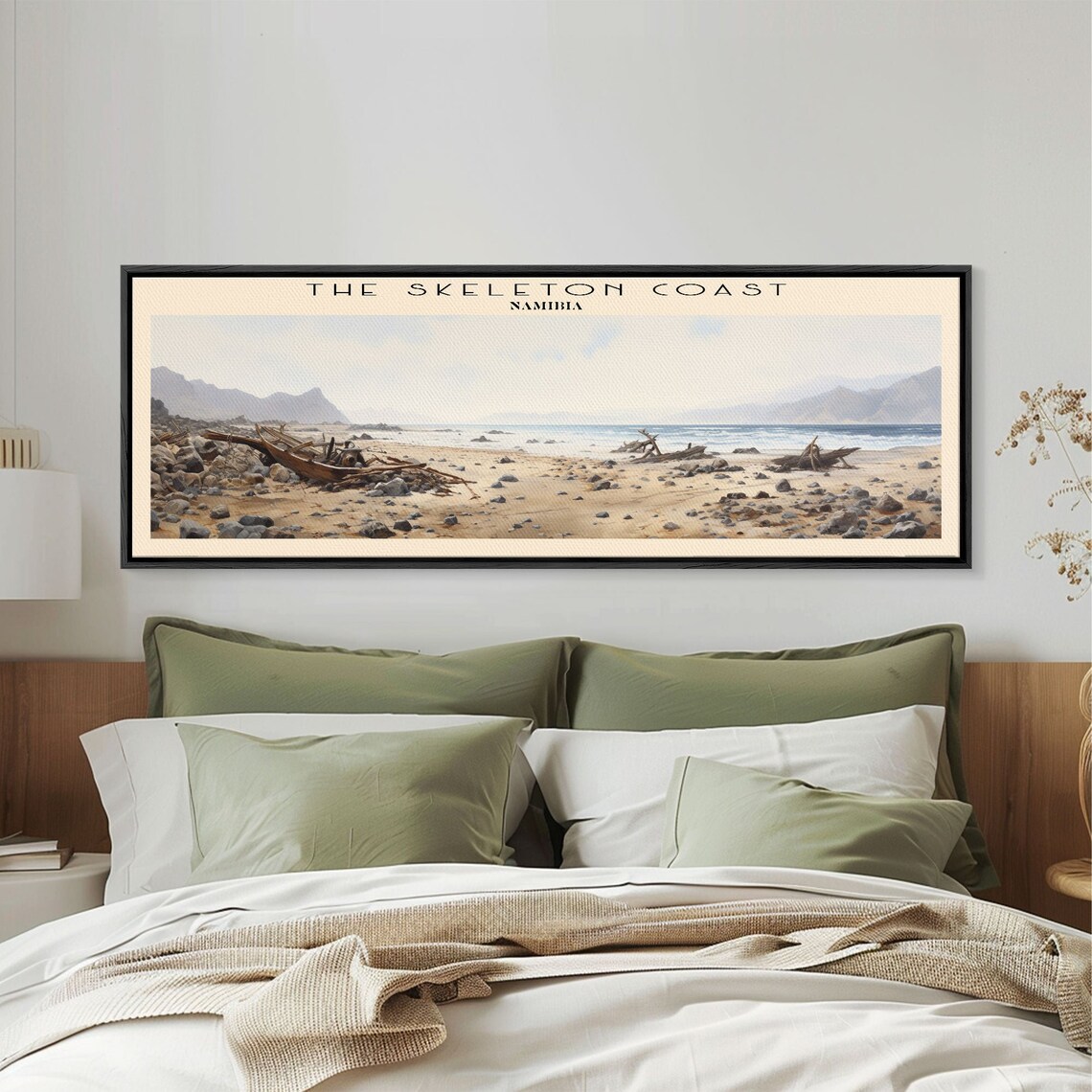 The Skeleton Coast Namibia Shipwreck Beach Driftwood Vintage Travel Poster - Image 6