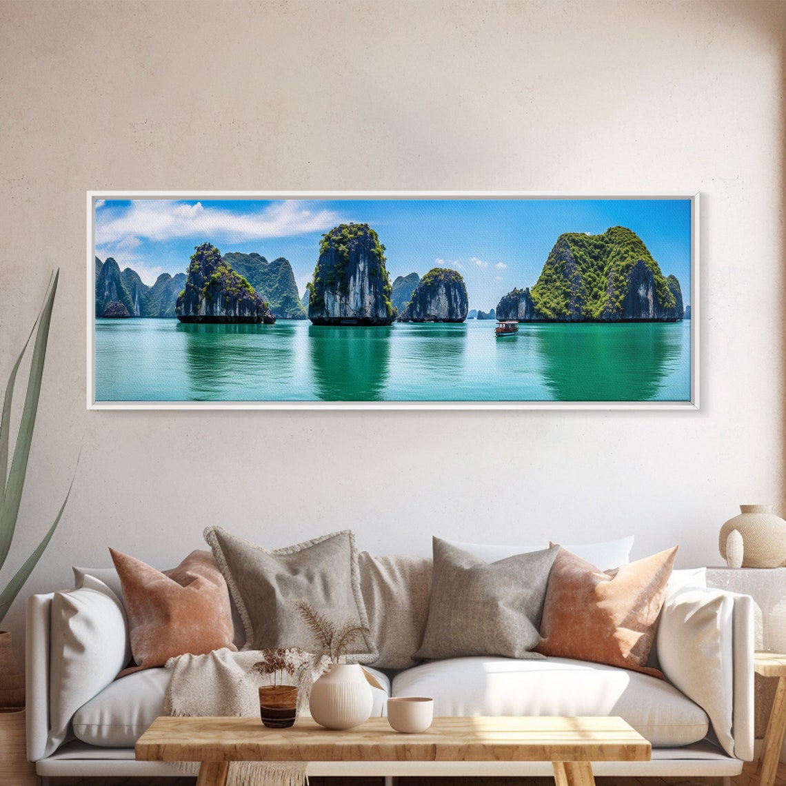 Ha Long Bay Vietnam Limestone Karsts Emerald Water Panoramic Poster - Image 5