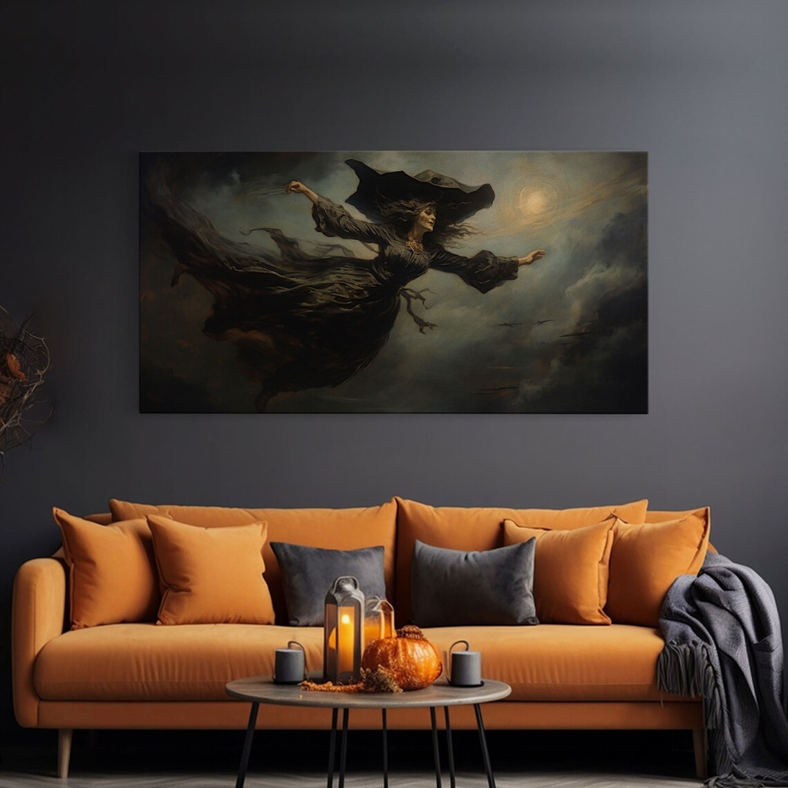 Witch Art Print, Gothic Victorian Halloween Decor