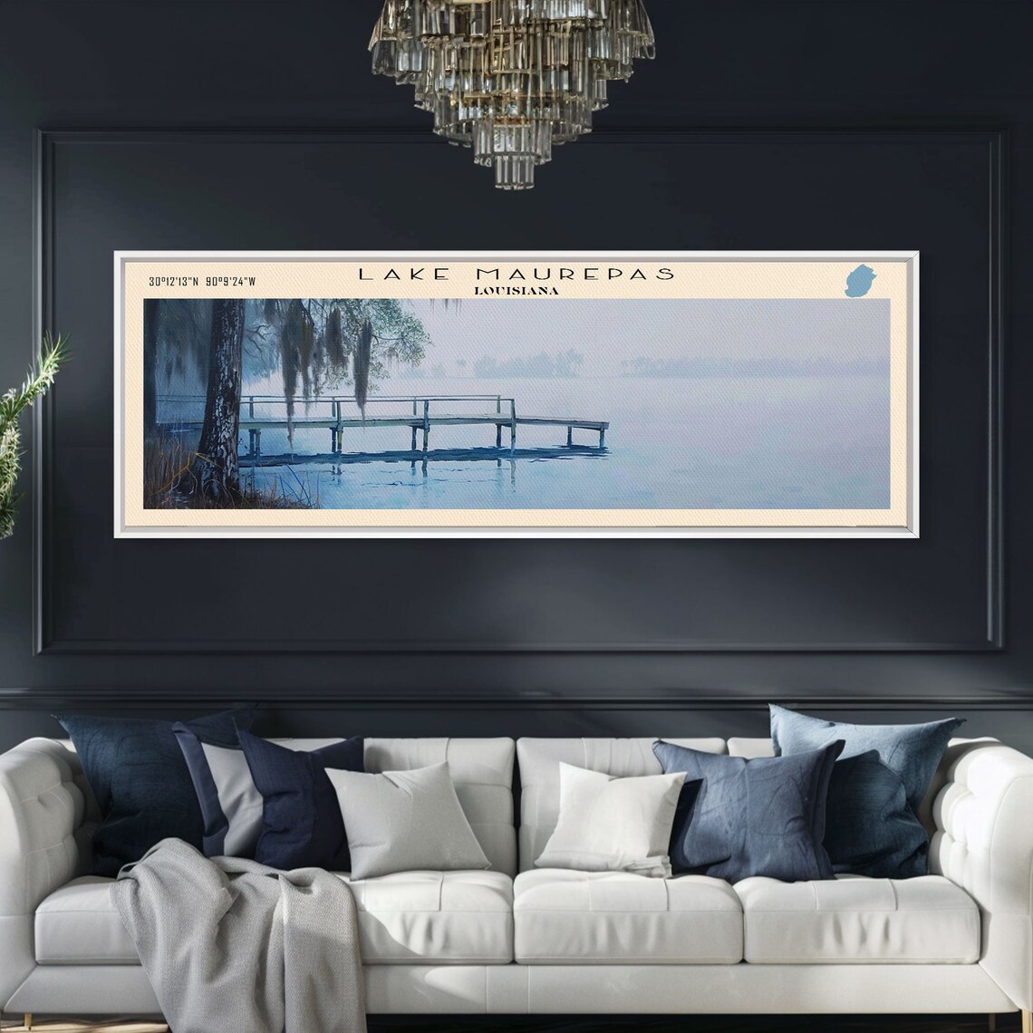 Lake Maurepas Louisiana Spanish Moss Cypress Misty Pier Lake Poster - Image 3