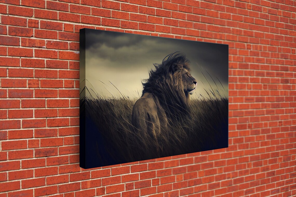 Lion Watercolor Art Print, Majestic Wildlife Decor - Image 3