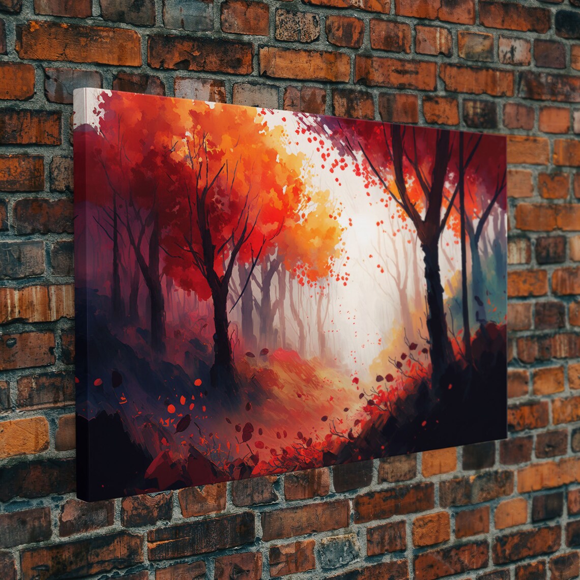 Autumn in the Forest Watercolor Art Print - Image 5