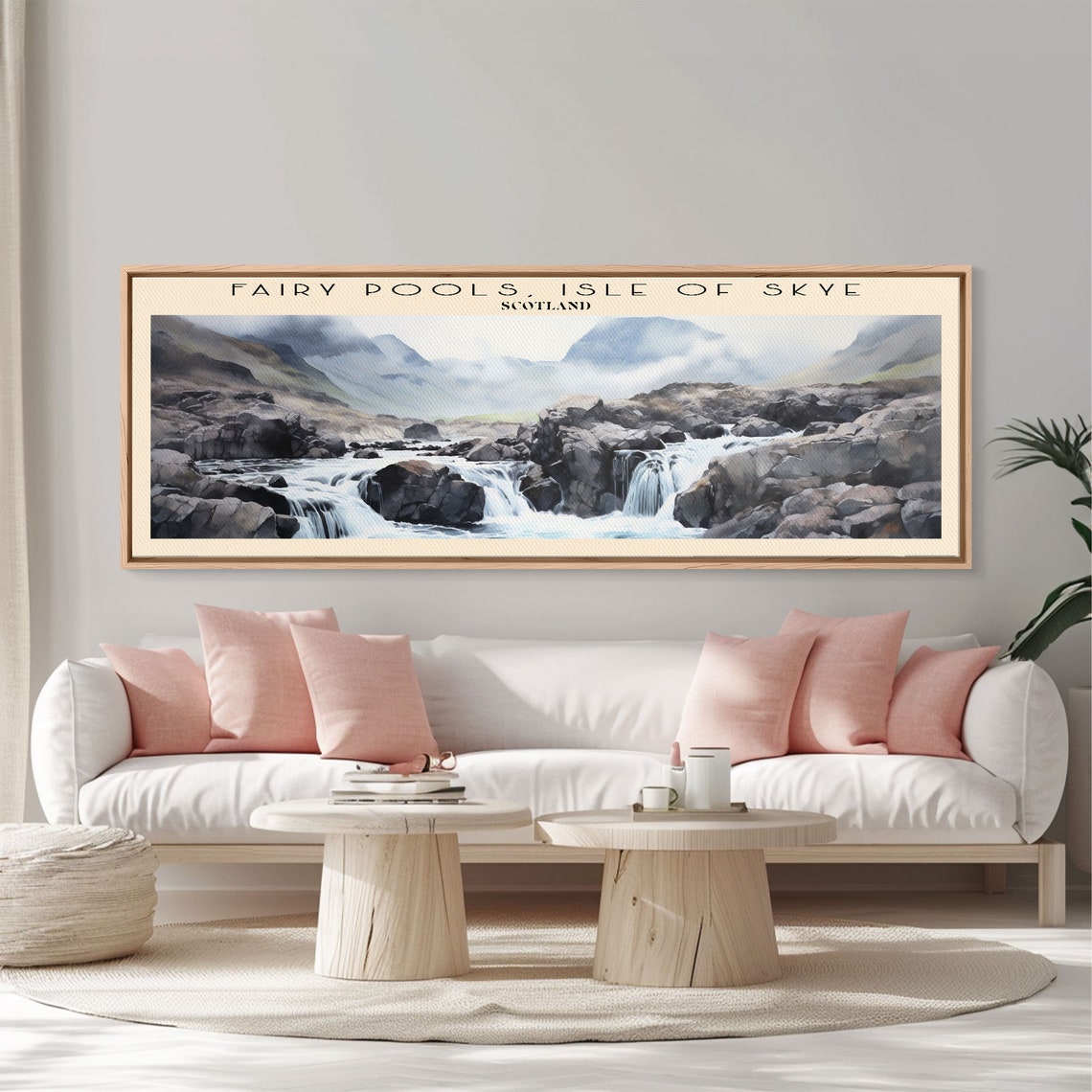 Fairy Pools Isle of Skye Scotland Misty Waterfall Stream Travel Poster