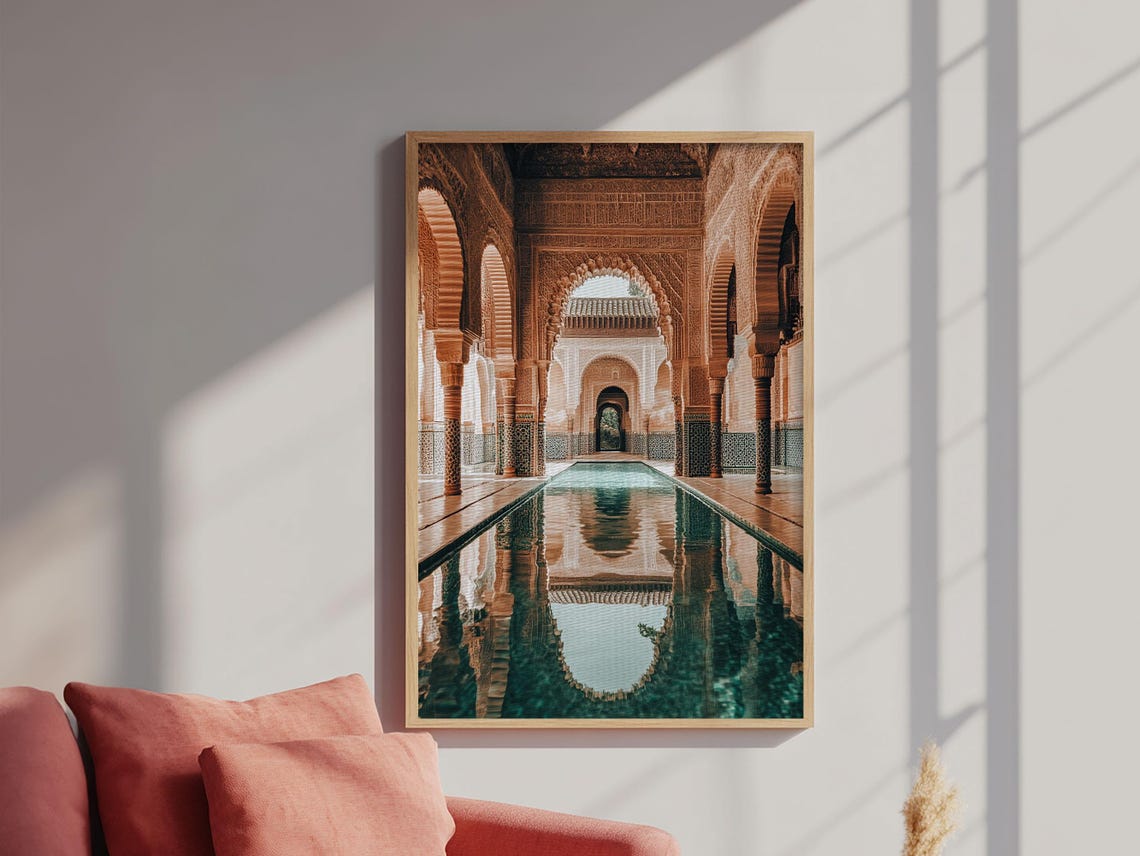 Reflection Pool Moroccan Wall Art Print - Image 5