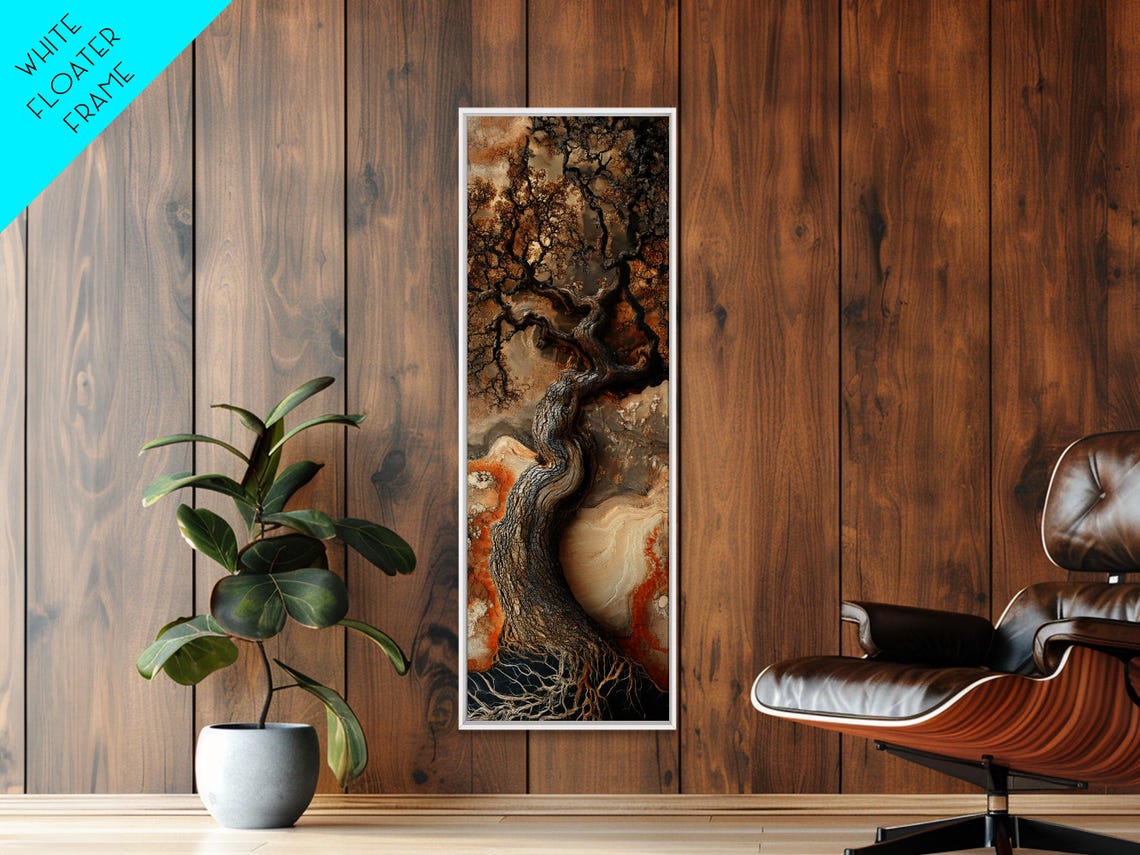 Gnarled Ancient Tree Textured Bark Autumn Rust Rustic Wall Poster - Image 2