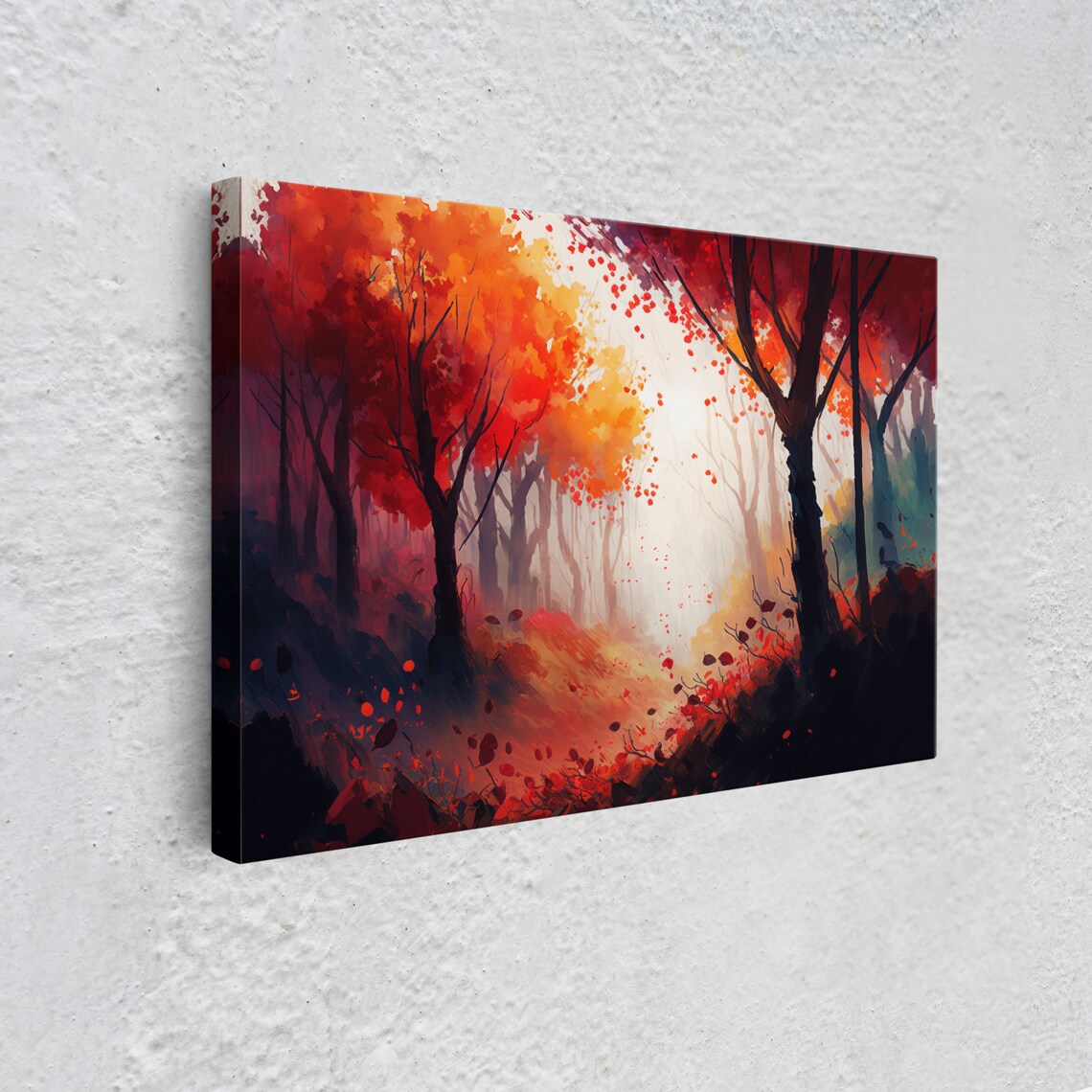Autumn in the Forest Watercolor Art Print - Image 4