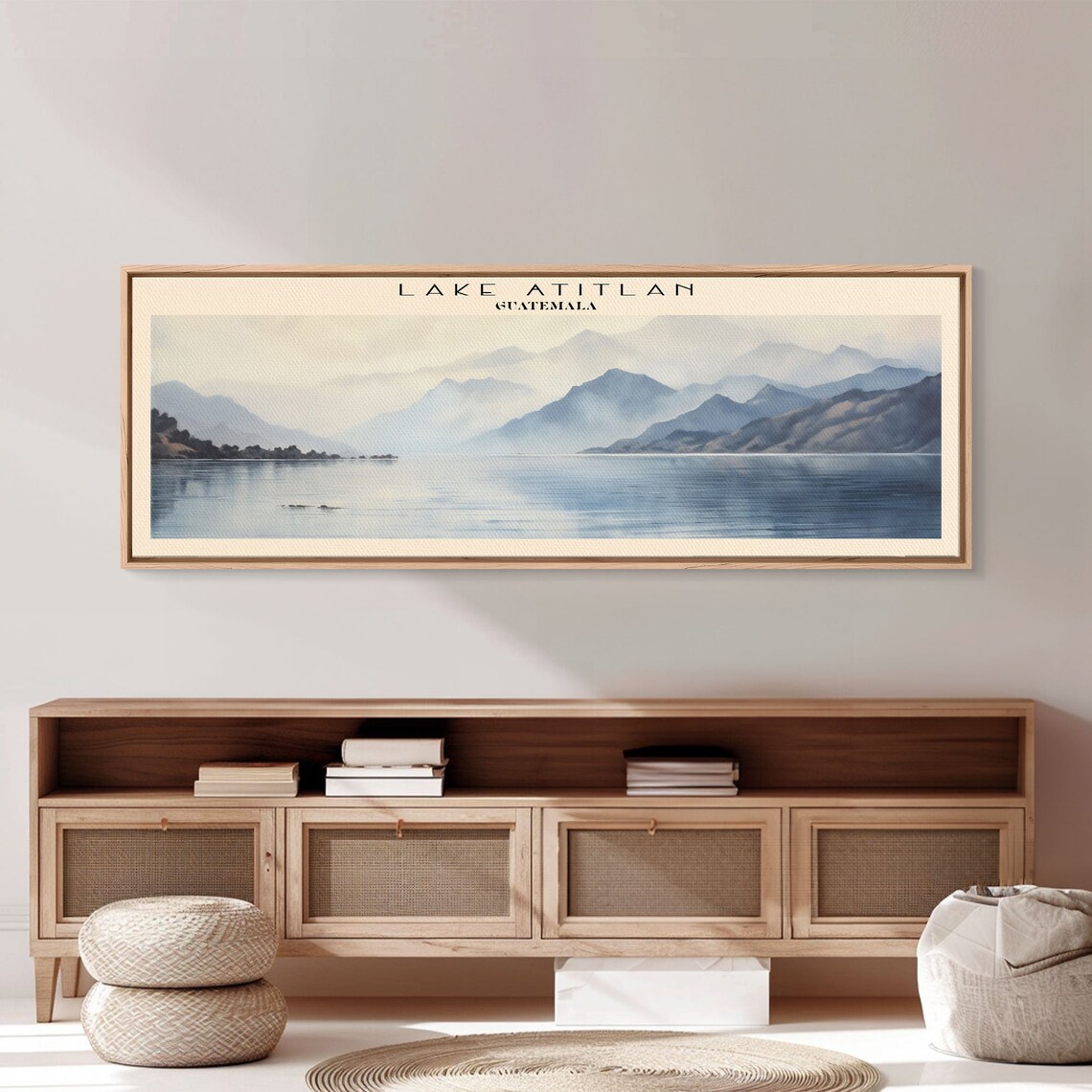 Lake Atitlan Guatemala Travel Poster, Panoramic View - Image 2
