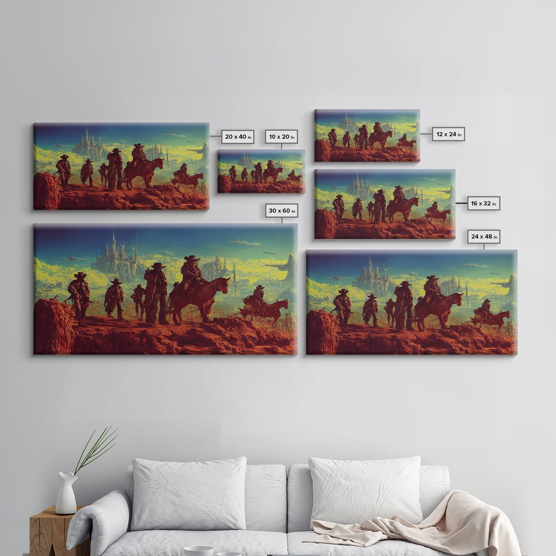 Space Cowboys Sci-Fi Western Mashup Art Print - Image 2