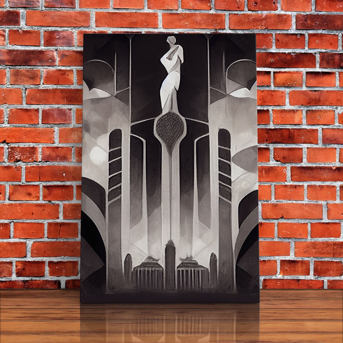 Art Deco Architecture, Black and White Poster Print - Image 5