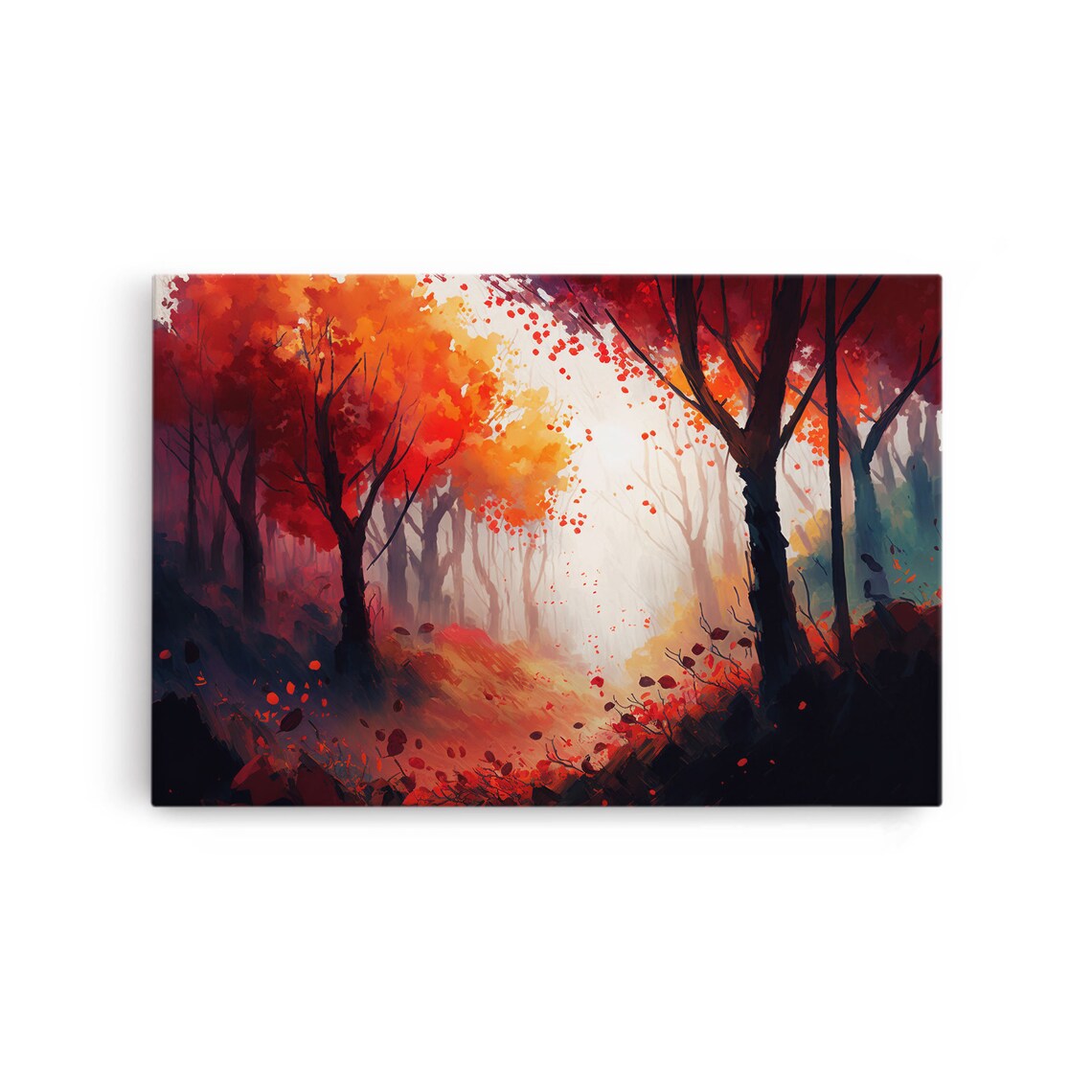 Autumn in the Forest Watercolor Art Print