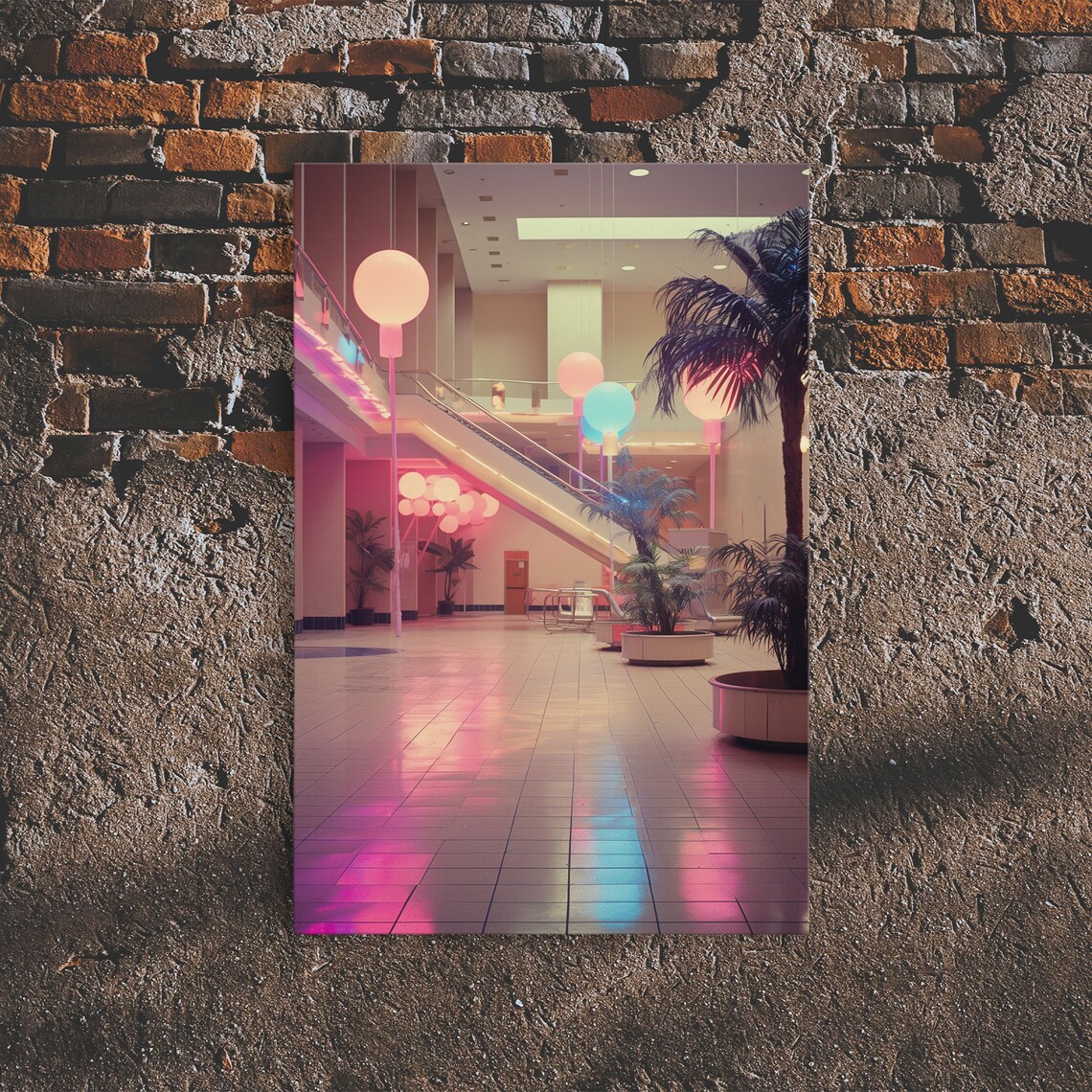 1980s Mall Photo, Vaporwave Aesthetic Art Print - Image 6