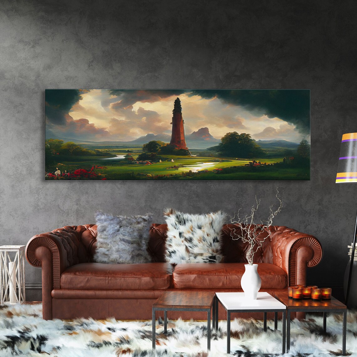 Dark Tower Panoramic Fantasy Concept Art Print - Image 3