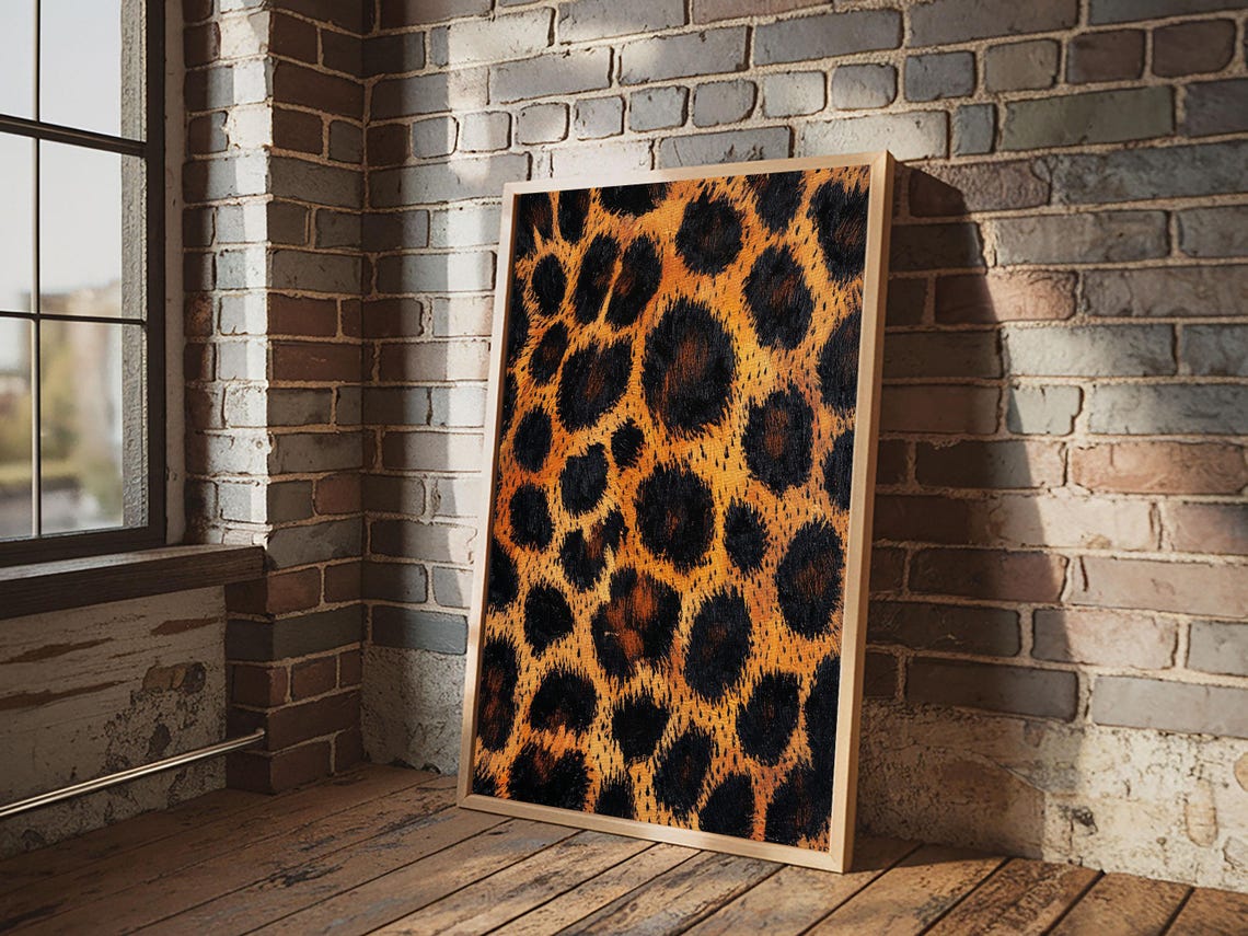 Leopard Spots Close Up Bold Animal Print Pattern Wild Wall Art Poster - Image 5