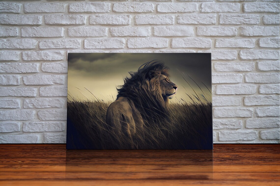 Lion Watercolor Art Print, Majestic Wildlife Decor - Image 6