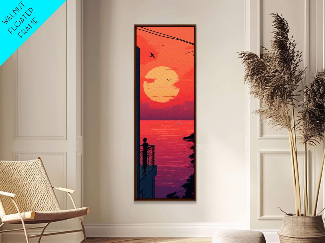 Pastel Sunset Balcony Print Pink Orange Wall Art Coastal Cowgirl Art Bedroom Or Living Room Farmhouse Decor Unique Piece - Image 4
