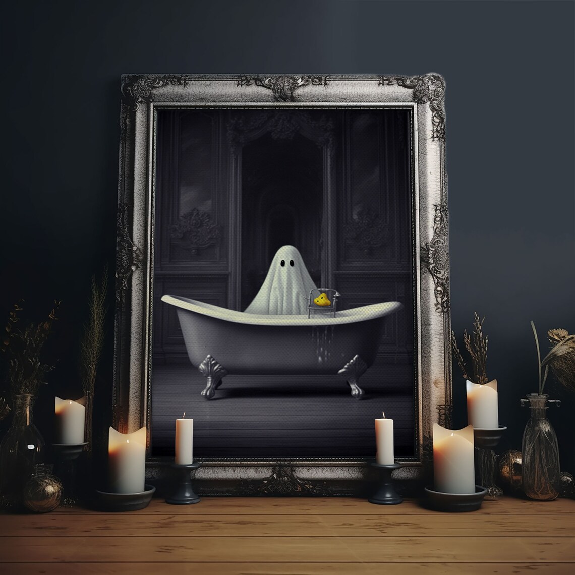 Ghost Bathroom Halloween Wall Art Print, Funny Decor - Image 6
