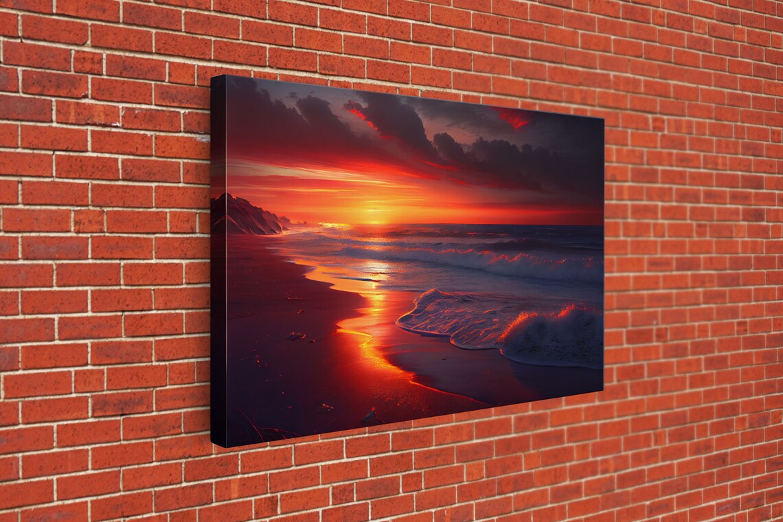 High Tide Rolling In At Sunset, Beach Art - Image 3