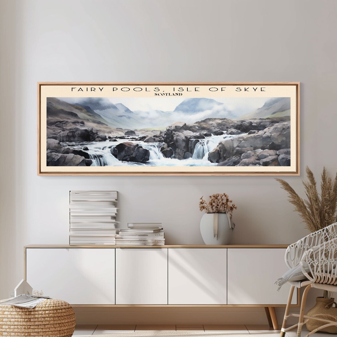 Fairy Pools Isle of Skye Scotland Misty Waterfall Stream Travel Poster - Image 6