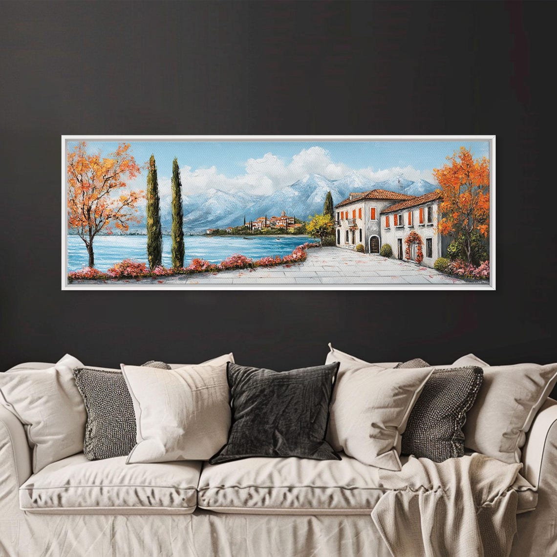 Positano Oil Painting Print Original Art Of Amalfi Coast Italy Italian Vacation Art European Vacation Gift Idea Living Room Decor - Image 4