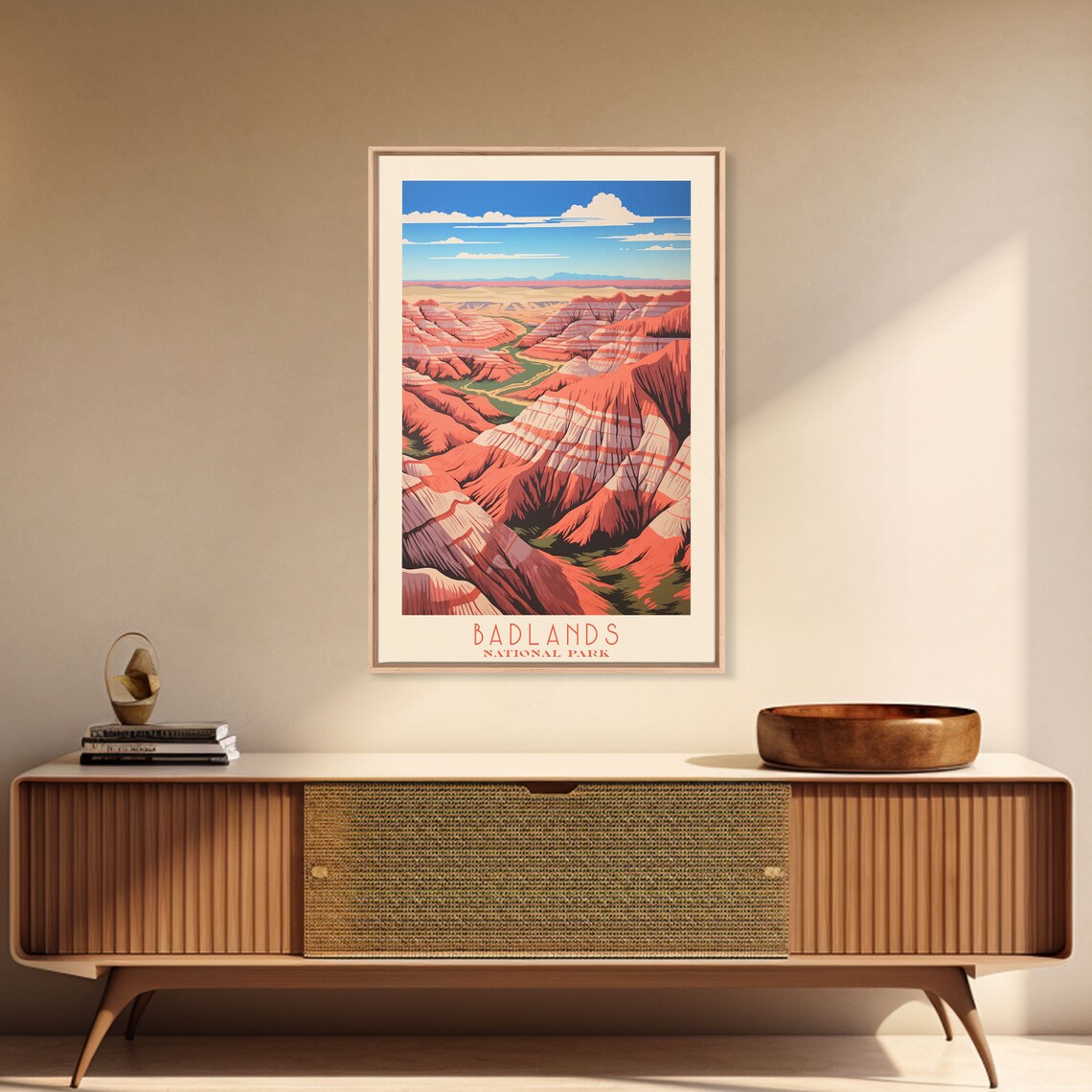 Badlands National Park Striped Rock Formations South Dakota Travel Poster - Image 3