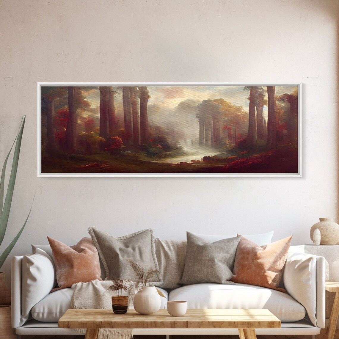 Hazy Forest Fantasy Art Poster, Panoramic Landscape - Image 5